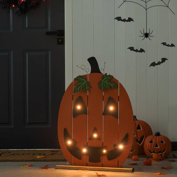 Halloween Decorations DKD Home Decor Pumpkin Wood (16 x 21 x 21 cm)