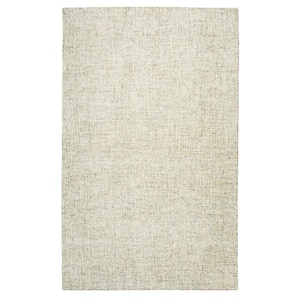 London Collection Beige/Ivory 10 ft. x 14 ft. Hand-Tufted Solid Area Rug