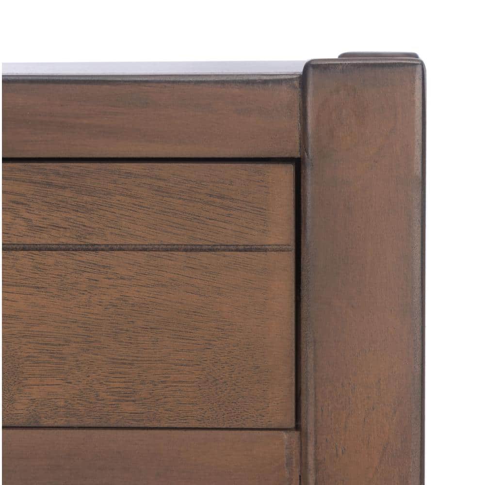 Filbert Traditional Carved Brown Wood Writing Desk with Drawers