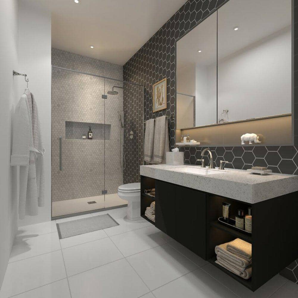 Chrome Modern Widespread Lavatory Faucet with Dual Handles