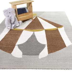 Lise Grey 5 ft. x 7 ft. Circus Tent Area Rug