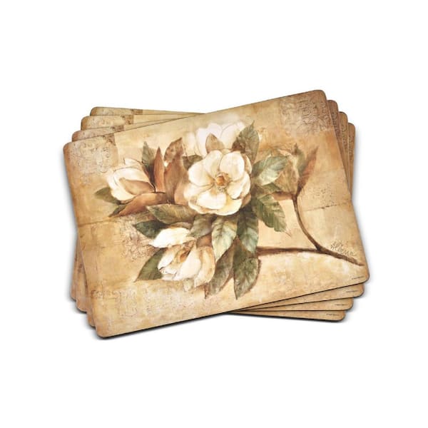 16 in. x 12 in. Beige Cork Placemat for Kitchen and Home Decor Set of 4