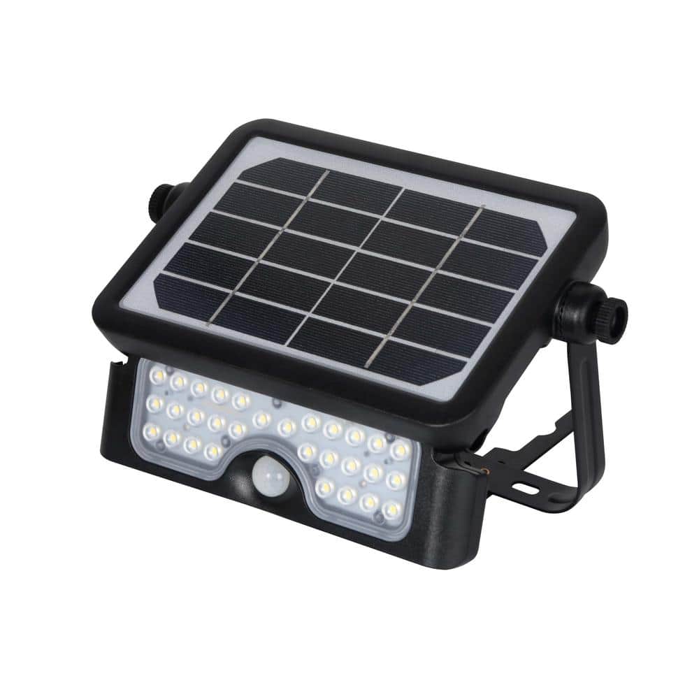 5-Watt 700 Lumens 160-Degree Black PIR Activated Outdoor Integrated LED 5-i