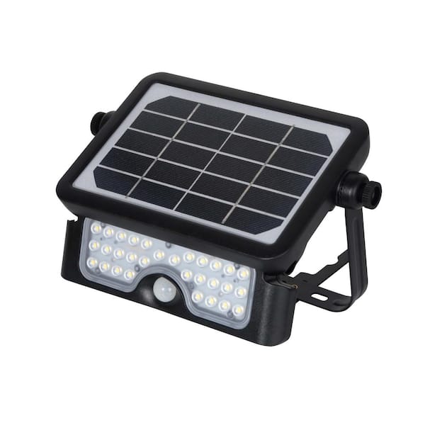 eLEDing 5-Watt 700 Lumens 160-Degree Black PIR Activated Outdoor Integrated LED 5-in-1 Flood Light Garage Yard Deck Path Camping