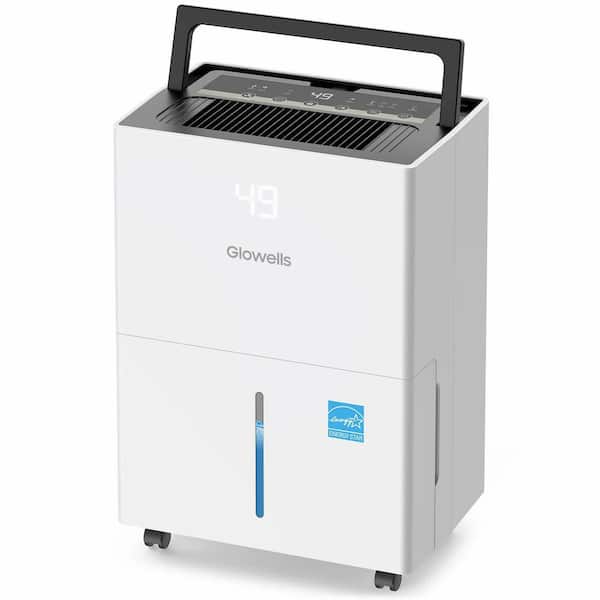 120 pt White Energy Star Dehumidifier for 6500 sq.ft. Basement and Home w/Drain Hose,Smart Humidity Control,Auto Defrost