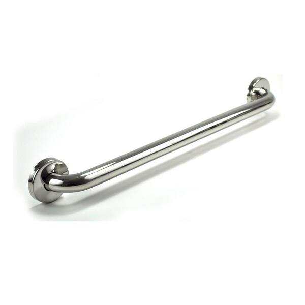 WingIts Premium Series 30 in. x 1.25 in. Grab Bar in Polished Stainless Steel (33 in. Overall Length)