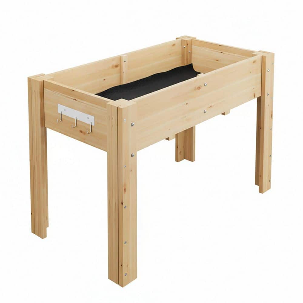 Unfinished Wood Elevated Garden Bed with Legs & Non-Woven Liner for Vegetables & Herbs, 46 in. x 23 in. x 30 in. price history on PriceWatchPro