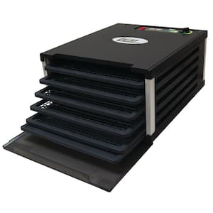 5-Tray Black Food Dehydrator with Built-In Timer
