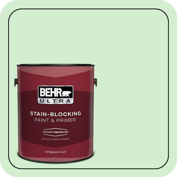 BEHR ULTRA 1 gal. #450A-2 Kiwi Squeeze Extra Durable Flat Interior Paint & Primer