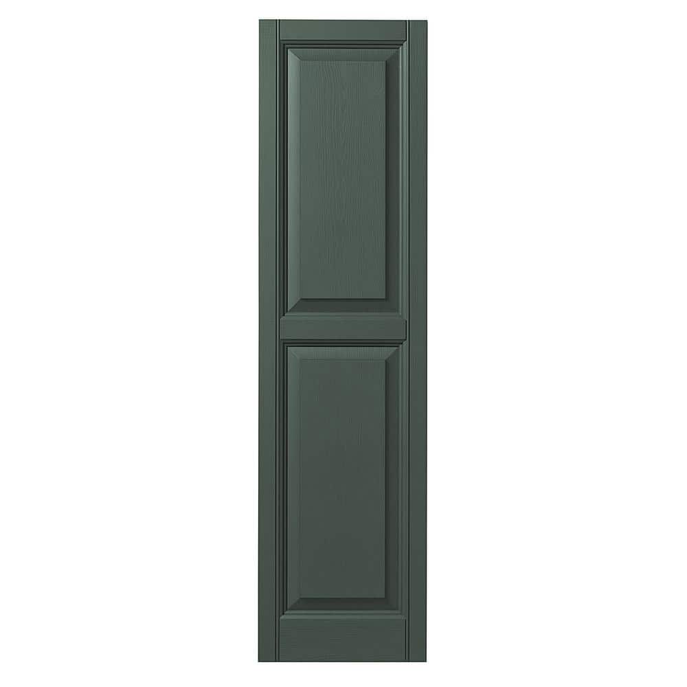 12 in. x 64 in. Raised Panel Polypropylene Shutters Pair in Green price history on PriceWatchPro