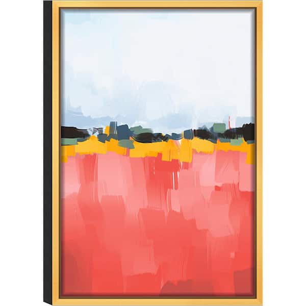 Jennifer Taylor Home Abstract Dusk Acrylic Glass Art, Gold Frame, 16&rdquo; x 24&rdquo;