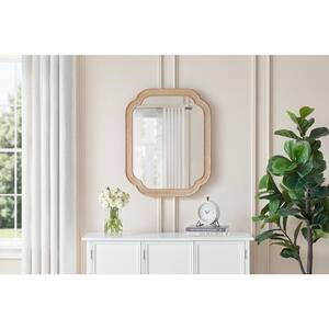 Medium French Country Natural Wood Framed Mirror (24 in. W x 30 in. H)
