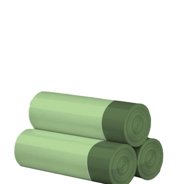 3 Gal. Compostable Trash Bags with Drawstring, Heavy Duty 1 Mil Thick, 50-Count, Kitchen Waste Bags