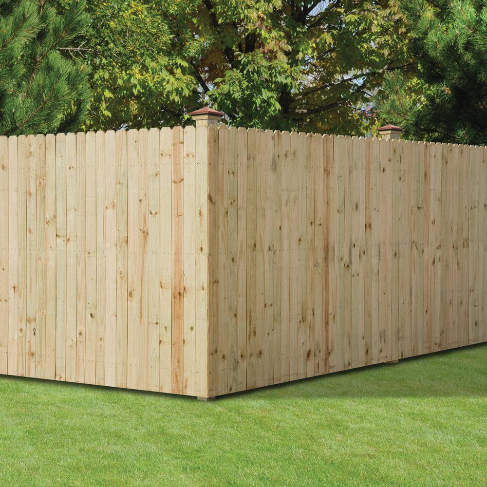 Outdoor Essentials 1 2 In X 4 In X 6 Ft Dog Ear Brazilian Pine Fence Picket 12 Pack 344291 The Home Depot Outdoor Essentials 1 2 In X 4 In X 6 Ft Dog Ear Brazilian Pine Fence Picket 12 Pack 344291 The Home Depot