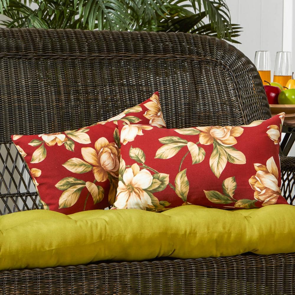 Roma Floral Rectangular Outdoor Throw Pillow Set