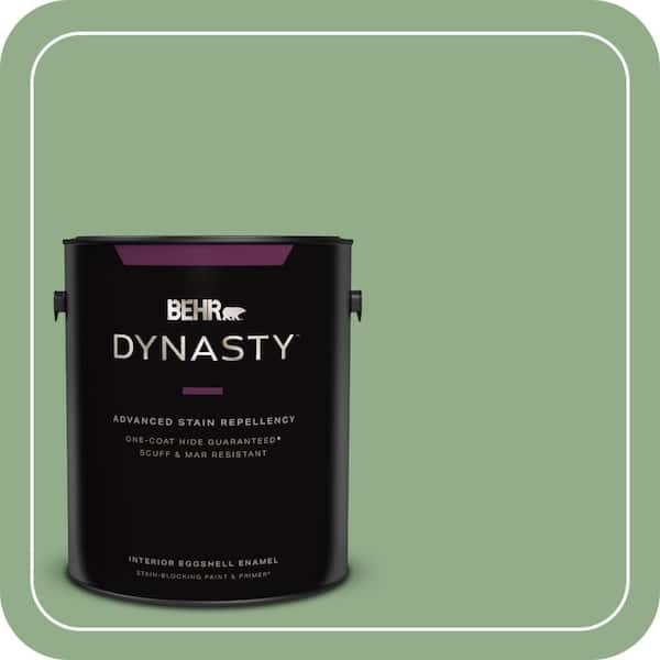 BEHR DYNASTY 1 gal. #MQ6-46 Flora Green One-Coat Hide Eggshell Enamel Interior Stain-Blocking Paint & Primer