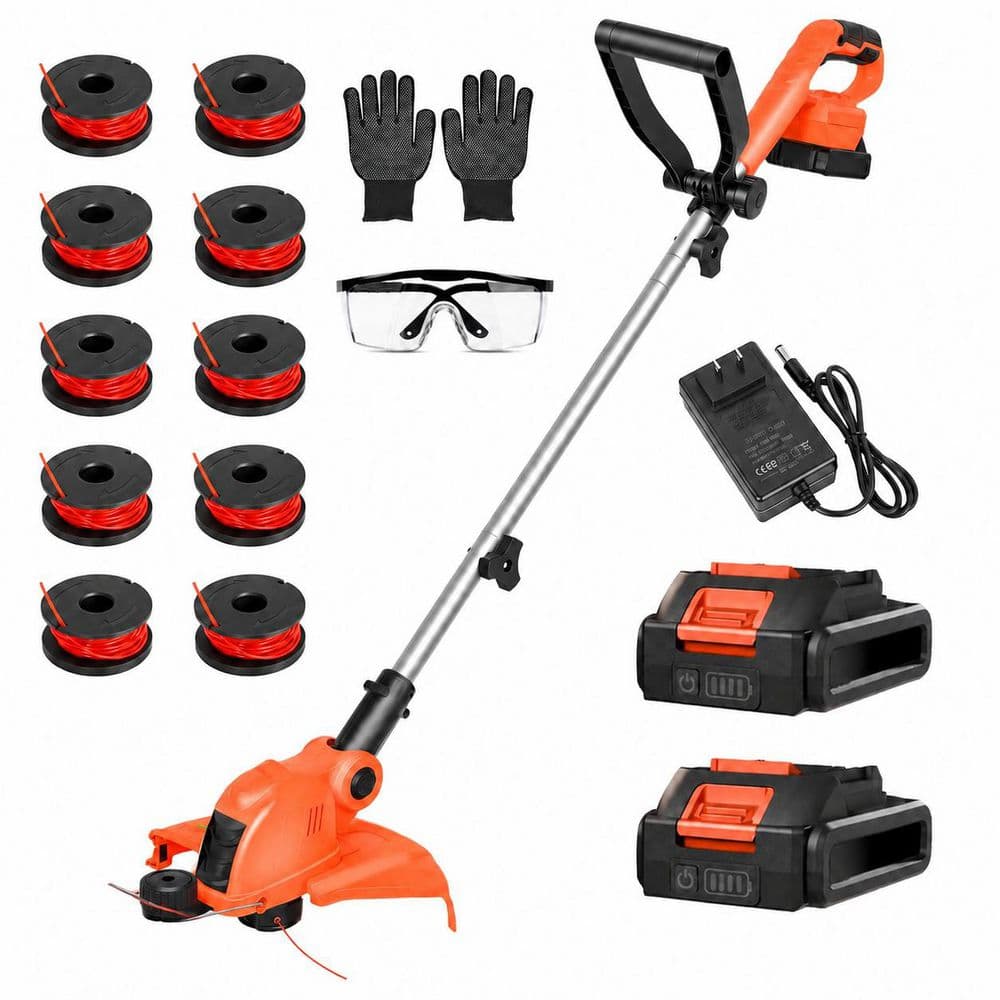 12 in. Grass Shears 2 in 1 High-Speed 9000RPM Cordless Edger and String Trimmer with Automatic Line Feed for Lawns price history on PriceWatchPro