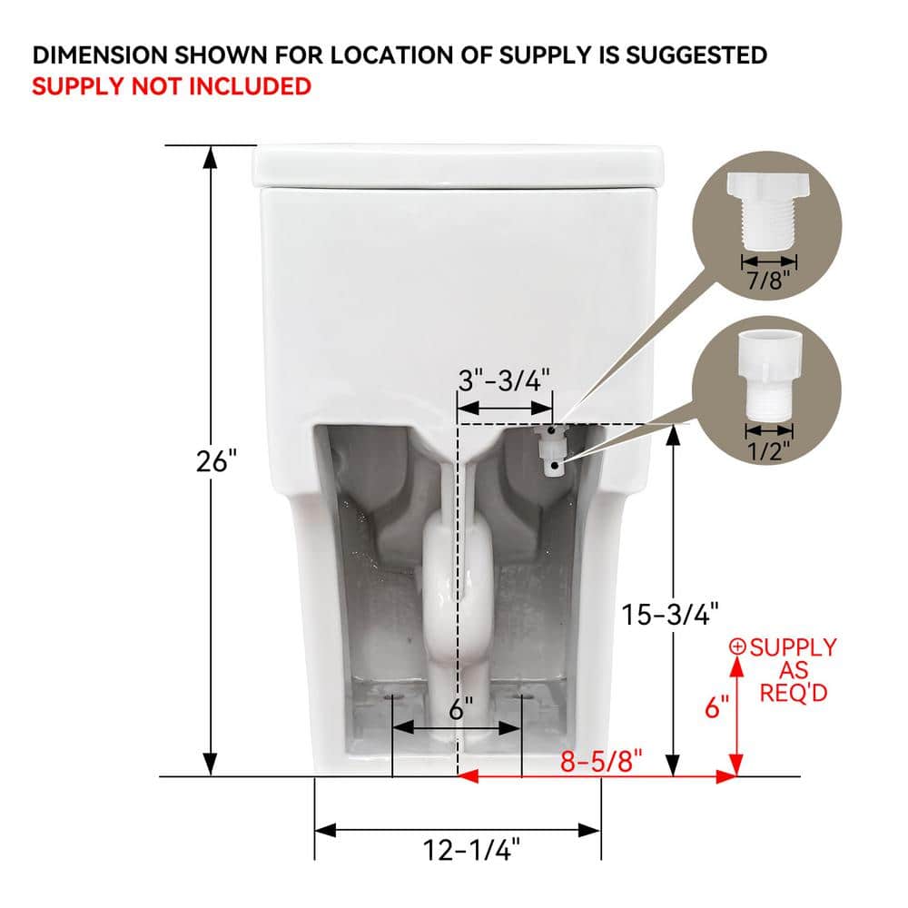 Matte White Elongated Dual Flush One-Piece Toilet