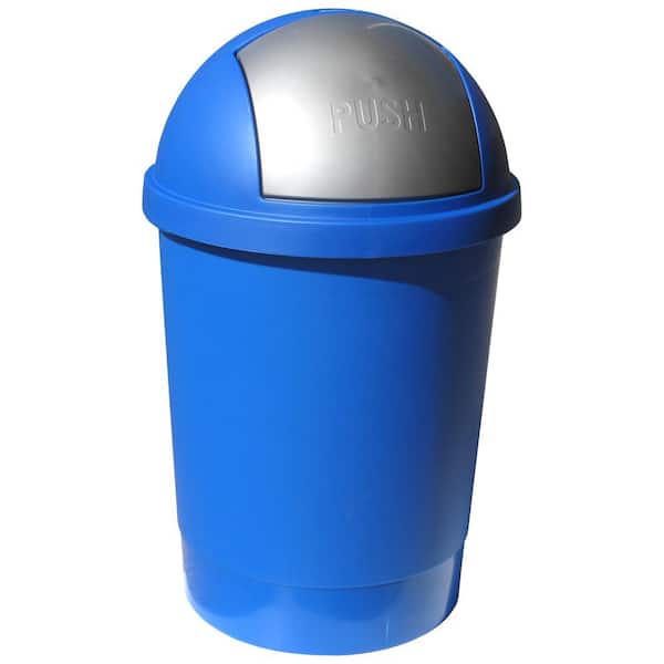 イマン　ポワージュブルー　トラッシュ缶 Taurus 13.2 Gal. Blue Swivel Lid Trash Can 7621BL - The Home Depot