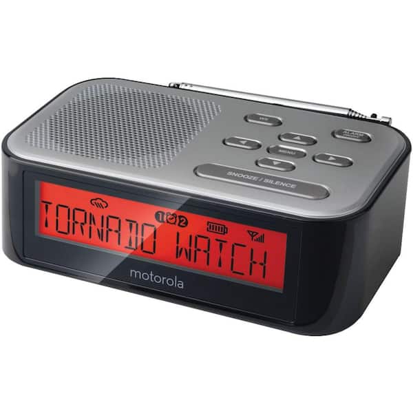 MOTOROLA Weather Alert Radio with Battery Powered Backup and AM/FM Radio