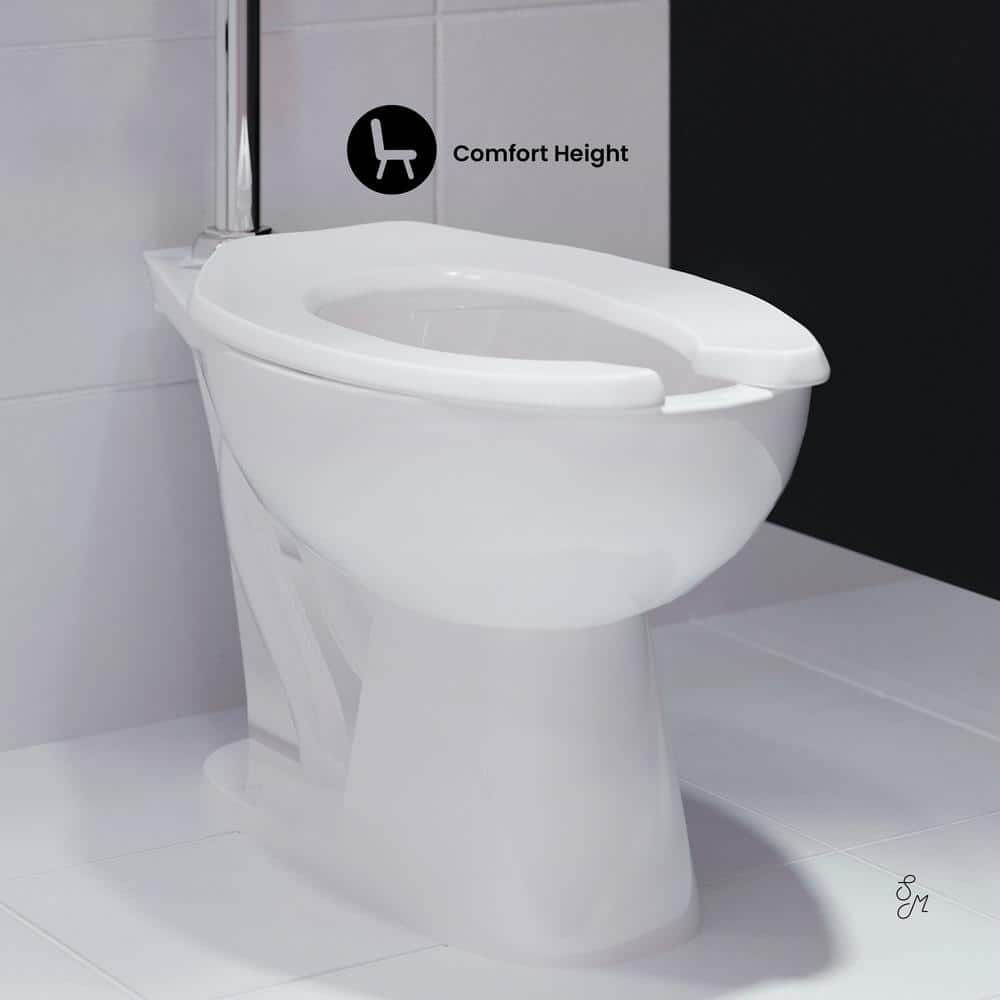 Sirene Glossy White Ceramic Comfort Height Elongated Toilet Bowl