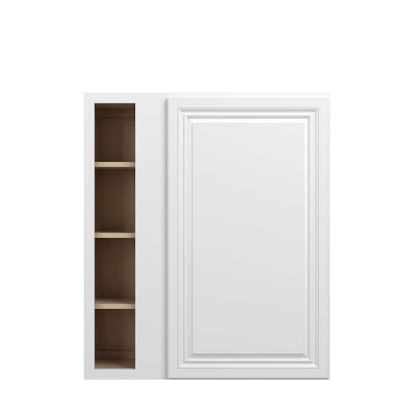 Damascus Raised 36 in. W x 42 in. H x 12 in. D in French Vanilla Plywood Assembled Corner Blind Wall Cabinet