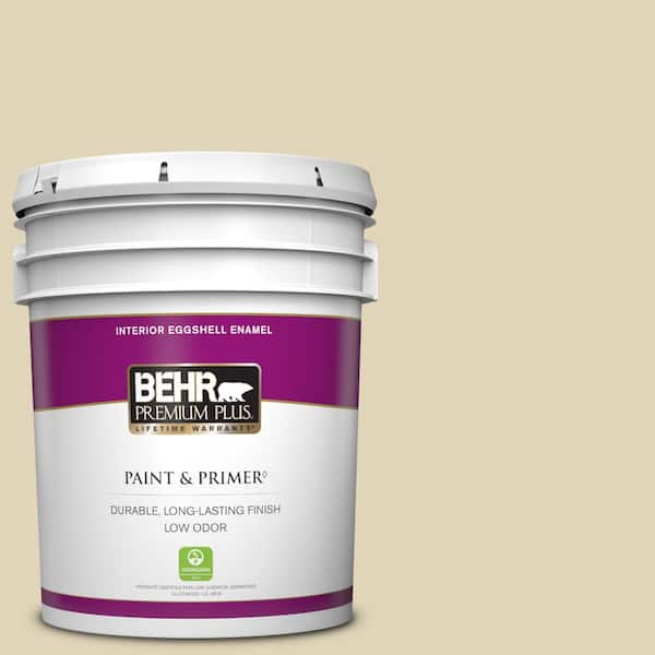 BEHR PREMIUM PLUS 5 gal. #760C-3 Wild Honey Eggshell Enamel Low Odor Interior Paint & Primer