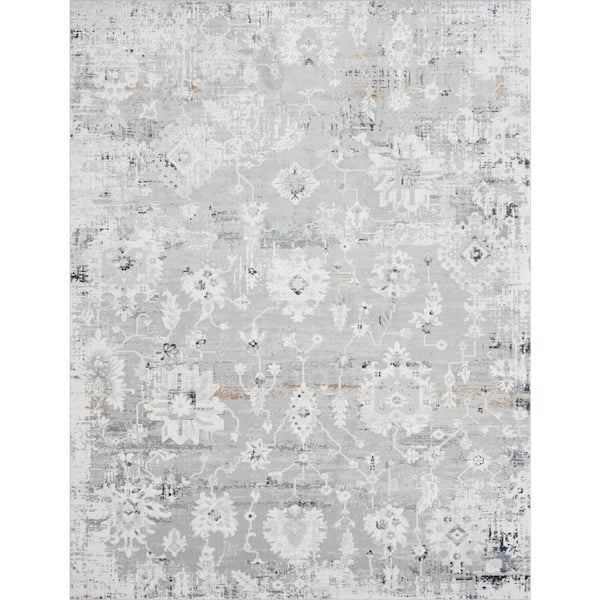 KALATY Pearl Grey 2 ft. 6 in. x 8 ft. Area Rug