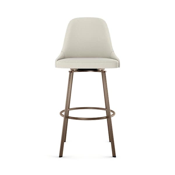 Amisco Harper 27 Cream Boucle Polyester Bronze Metal Low