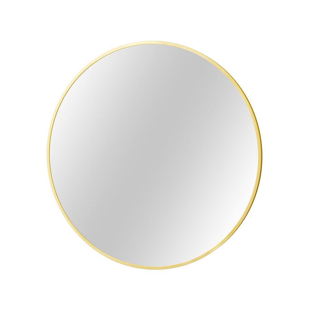 Morden Gold 30 in. W x 30 in. H Round Aluminum Alloy Frame Vanity Wall Mirror price history on PriceWatchPro