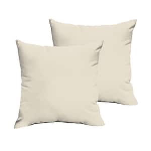 Ivory Outdoor Knife Edge Throw Pillows (2-Pack)