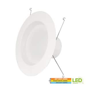 5 or 6 in. 14-Watt Dimmable White Integrated LED Energy Star Recessed Retrofit Trim Downlight with Color Changing CCT