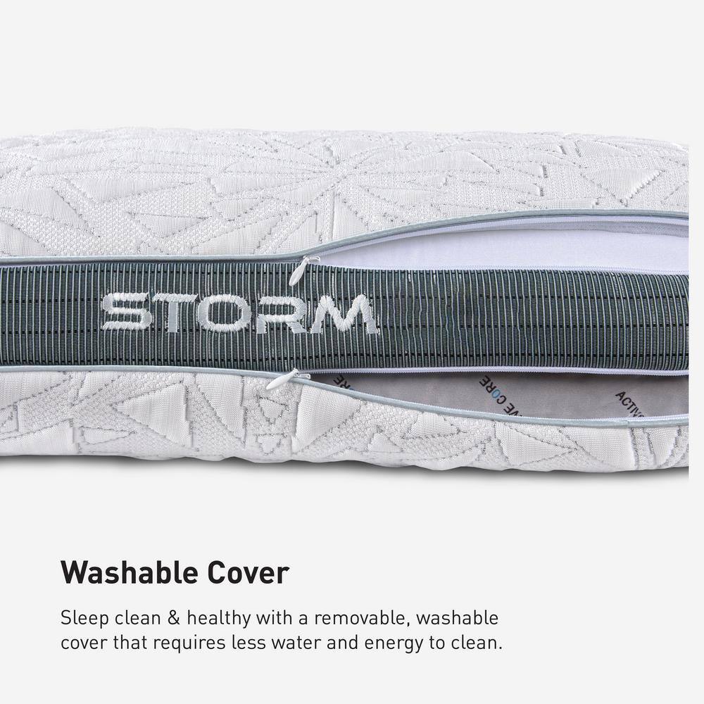 White Memory Foam Cooling Performance Pillow with Hypoallergenic Cover