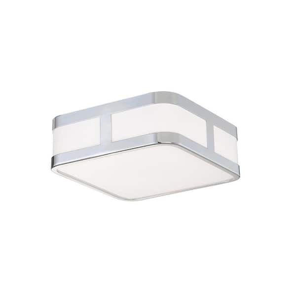 Eurofase Flynn 8.75 in. 1-Light White LED Integrated Flush Mount