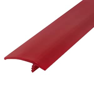 1-1/2 in. Red Flexible Polyethylene Offset Barb Bumper Tee Moulding Edging 25-Foot long Coil