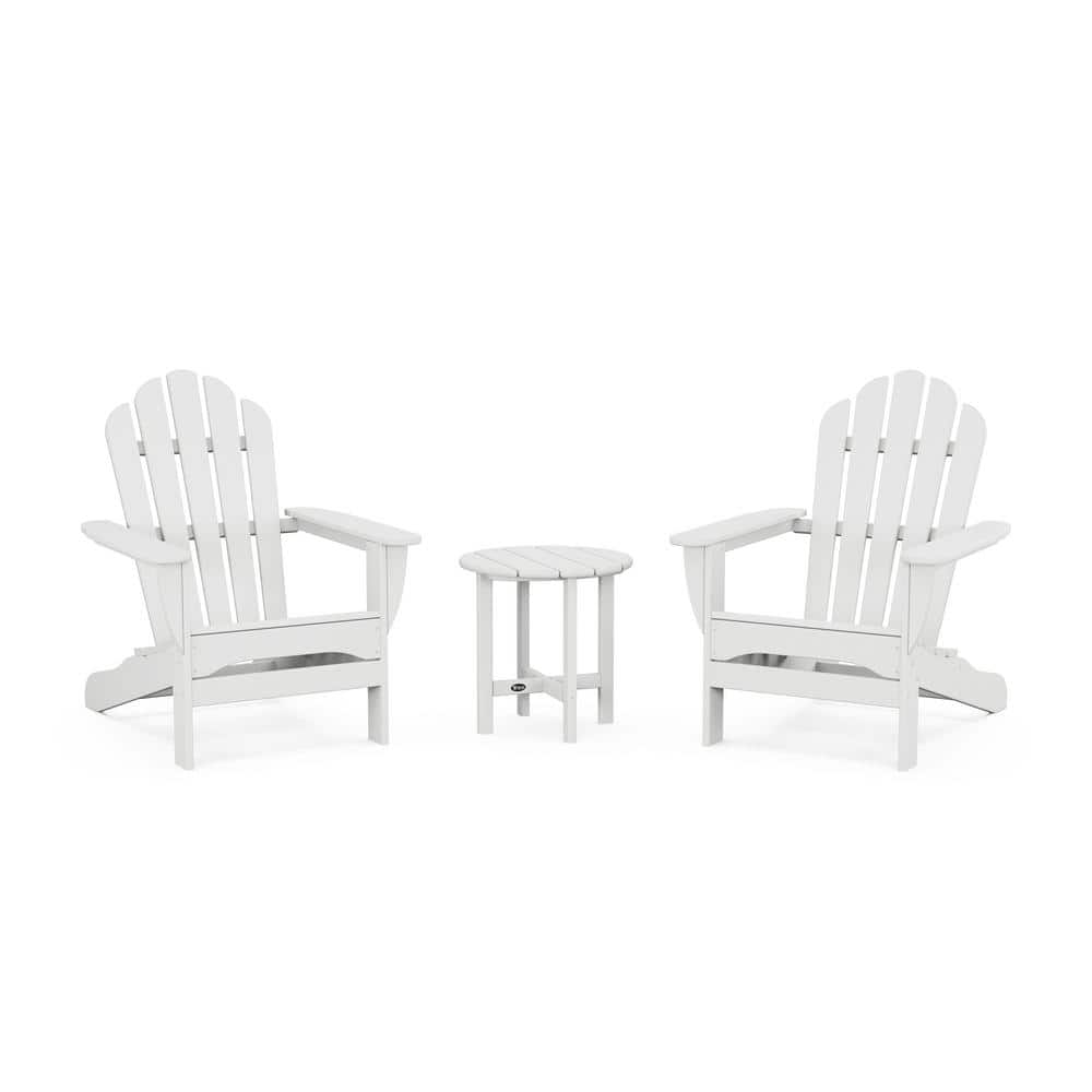 Trex Outdoor Furniture Classic White 3-Piece Plastic Patio Conversation ...