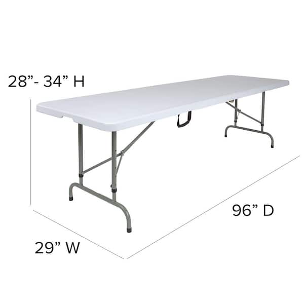 Carnegy Avenue Elon 34 in. Square Granite White Plastic Tabletop Metal  Frame Folding Table CGA-FLF-20740-GR-HD - The Home Depot