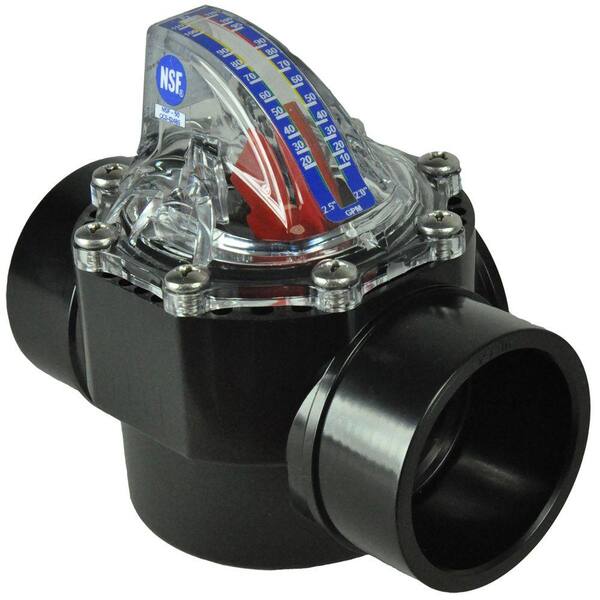 H2Flow FlowVis 2 in. or 2.5 in. Complete Pool Flow Meter and Check Valve