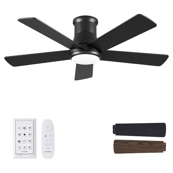 ZXXC 42 in. Indoor/Outdoor Black Downrod Mount Ceiling Fan with