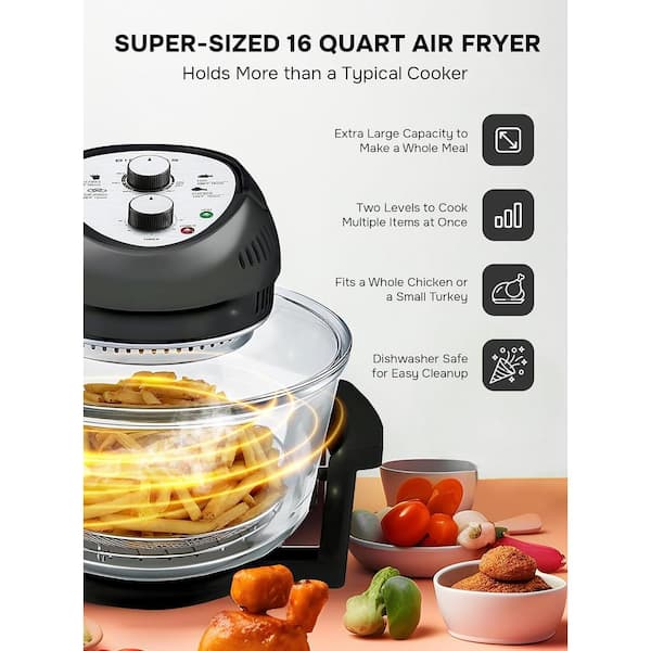 Air Fryers, 7.5 QT 8-in-1 Oilless Air Fryer Oven with Visible