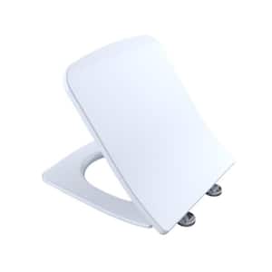 SP Wall-hung Series Square Shaped Slim Soft Close Front Toilet Seat in White