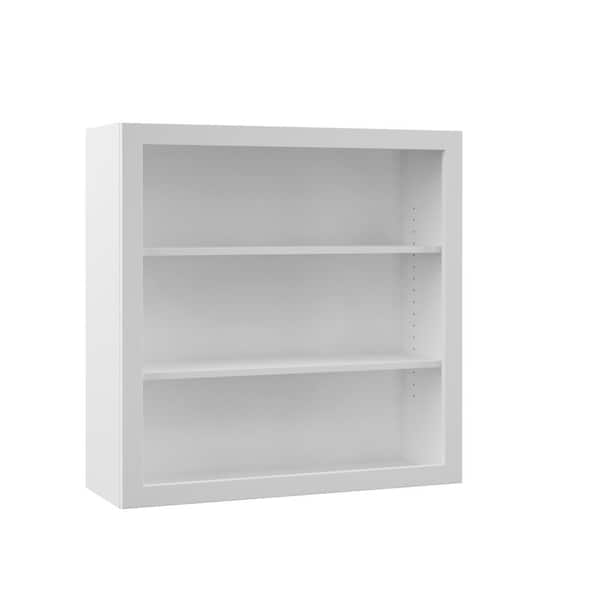 Hampton Bay Designer Series Edgeley Assembled 36x36x12 in. Wall Open Shelf Kitchen Cabinet in White