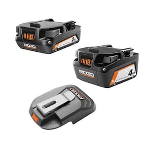 18V Lithium-Ion 2.0 Ah Battery, 4.0 Ah Battery, and Portable Power Source