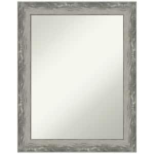 Waveline Silver 22.5 in. H x 28.5 in. W Framed Non-Beveled Bathroom Vanity Mirror in Champagne, Silver