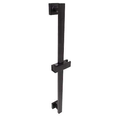 Lura 26 in. Adjustable Shower Slide Bar in Matte Black