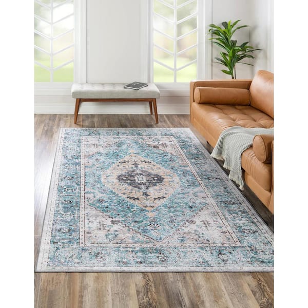 Unique Loom Yara Yash Seaglass 7 ft. 10 in. x 10 ft. Area Rug