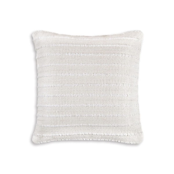 Signature DESIGN BY ASHLEY Theban Beige Striped Polyester 20 in. X 20 in. Throw Pillow (Set of 4)