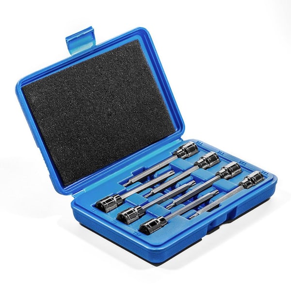 STARK USA 3/8 in. Drive Extra Long Torx Star Bit Socket Set w