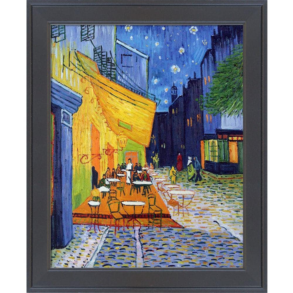 LA PASTICHE Cafe Terrace at Night by Vincent Van Gogh Gallery Black ...