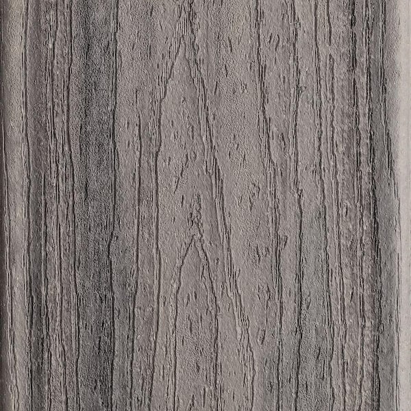 Transcend 1 in. x 6 in. x 16 ft. Island Mist Grooved Edge Grey Composite Deck Board